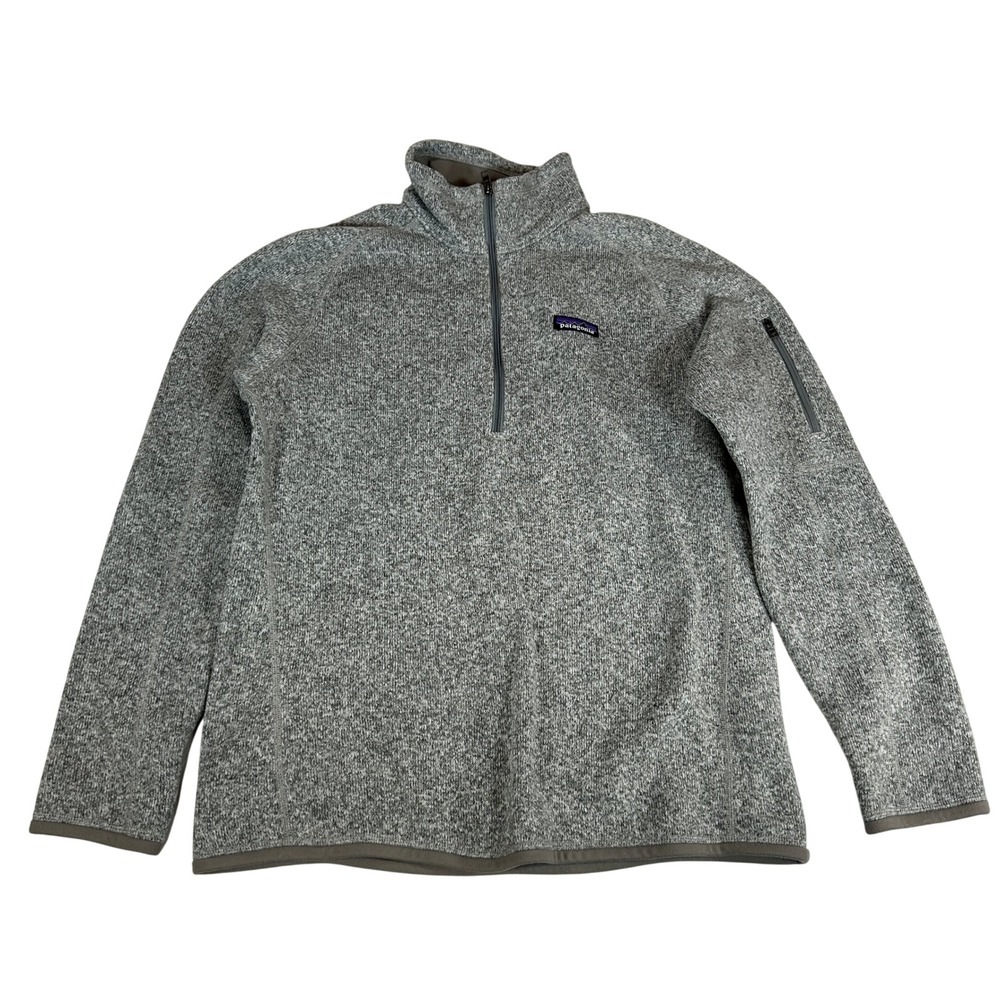 Patagonia Better‎ Sweater 1/4 Zip Fleece Pullover Womens Large Grey